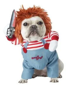 Disfraz Chucky Perro Raza Mediano Pequeña Halloween - Imagen 4