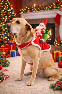 Disfraz Perro Pascuero Raza Grande Mediano Navidad - Imagen 5