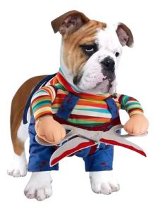 Disfraz Chucky Con Tijeras Halloween Perro Grande - Imagen 6