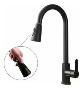 Llave Monomando Extensible Lavaplatos Negro - Imagen 3