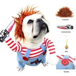 Disfraz Chucky Perro Raza Mediano Pequeña Halloween - Imagen 7