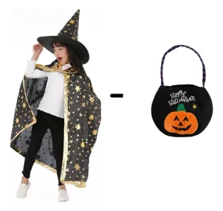 Disfraz De Bruja + Bolsita Para Pedir Dulces Niña - Imagen 5