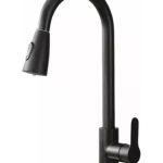 Llave Monomando Extensible Lavaplatos Negro
