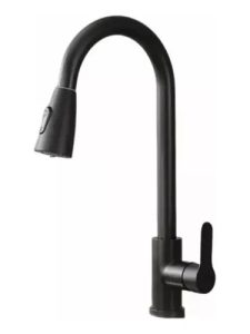 Llave Monomando Extensible Lavaplatos Negro