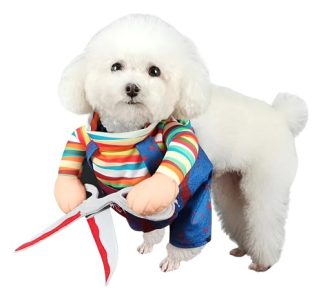 Disfraz Chucky Con Tijeras Halloween Perro Pequeño - Imagen 6