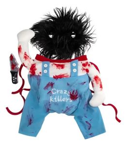 Disfraz Chucky Ensangrentado Halloween Perro Chica - Imagen 10