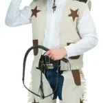 Auténtico Disfraz De Vaquero Para Hombre Con Chaleco Chaparreras Y