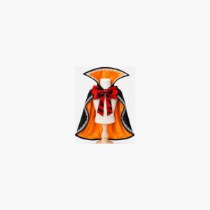 Capa De Vampiro Naranja Y Negra Para Perro Halloween