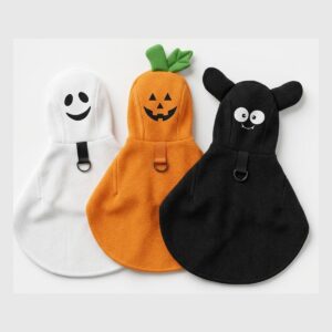 Capa Polar Halloween Para Perro - Fantasma, Calabaza O Murciélago