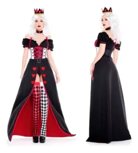Deslumbrante Disfraz De Reina De Corazones Mujer Halloween En