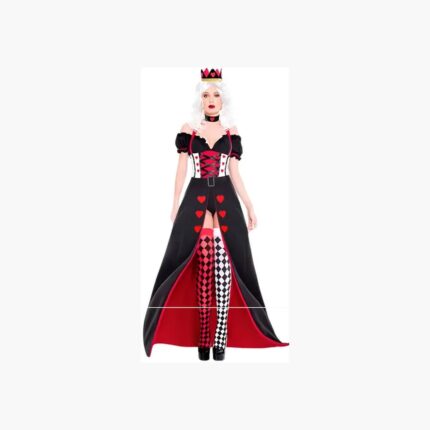 Deslumbrante disfraz de reina de corazones mujer halloween e portada