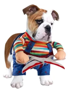 Disfraz Chucky Con Tijeras Halloween Perro Grande