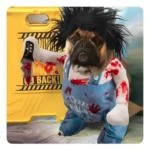 Disfraz Chucky Ensangrentado Halloween Perro Chica