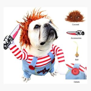 Disfraz Chucky Perro Raza Mediano Pequeña Halloween