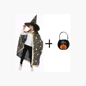 Disfraz De Bruja + Bolsita Para Pedir Dulces Niña