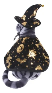 Disfraz De Brujo Mago Para Perro Capa Y Gorro