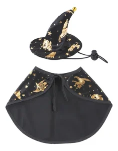 Disfraz De Brujo Mago Para Perro Capa Y Gorro