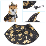 Disfraz De Brujo Mago Para Perro Capa Y Gorro
