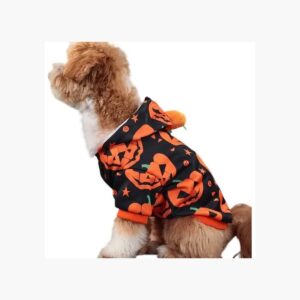 Disfraz De Calabaza Halloween Perro Polera C/capucha Tallas