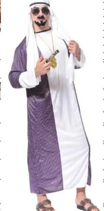Disfraz De Jeque Árabe Magnate Petrolero Cosplay Príncipe De Dubai