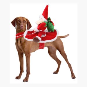 Disfraz De Jinete Navideño Para Perro - Christmas Rider