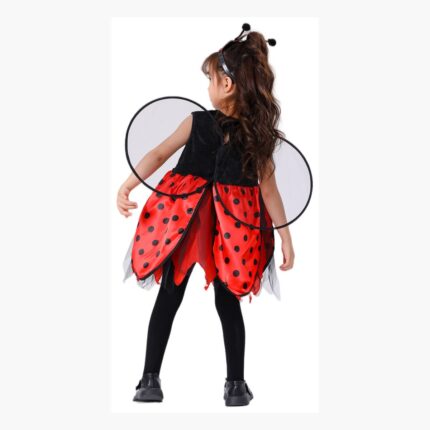 Disfraz de mariquita para nina halloween con alas 02