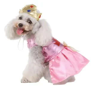 Disfraz De Perro Princesa Con Corona Halloween