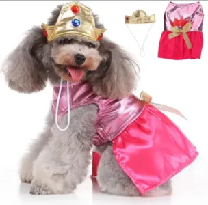 Disfraz De Perro Princesa Con Corona Halloween