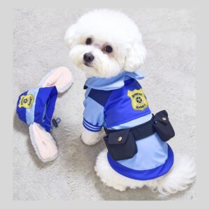 Disfraz De Policía Para Perro Con Gorro