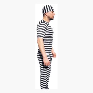 Disfraz De Prisionero Con Gorro Para Adulto - Halloween Y Fiestas