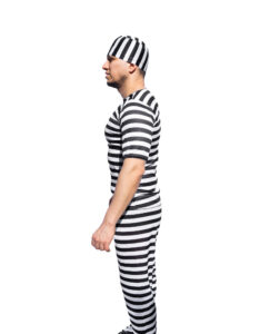 Disfraz De Prisionero Con Gorro Para Adulto - Halloween Y Fiestas