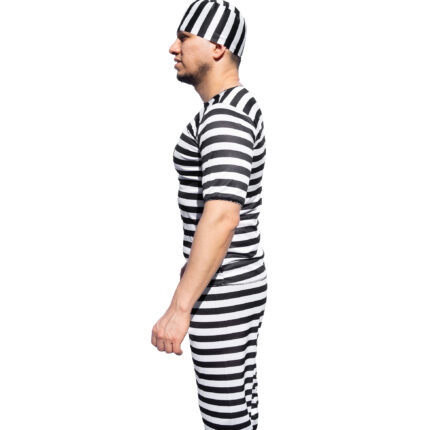 Disfraz De Prisionero Con Gorro Para Adulto - Halloween Y Fiestas