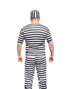 Disfraz De Prisionero Con Gorro Para Adulto - Halloween Y Fiestas