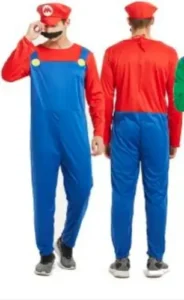 Disfraz De Super Mario Bros O Luigi Para Adultos Incluye Bigotes,
