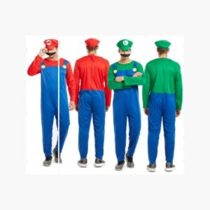 Disfraz De Super Mario Bros O Luigi Para Adultos Incluye Bigotes,
