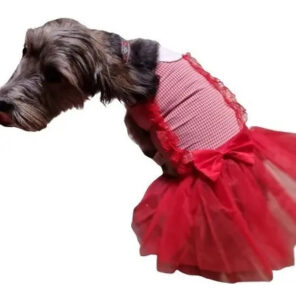 Disfraz Gótico Perro Raza Mediana Halloween Rojo O Negro