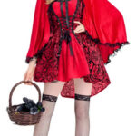 Disfraz Halloween Caperucita Roja Sexy Con Capa, Deluxe