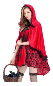 Disfraz Halloween Caperucita Roja Sexy Con Capa, Deluxe