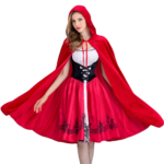 Disfraz Halloween Caperucita Roja Sexy Con Capa, Deluxe