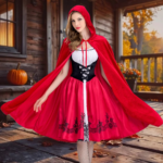 Disfraz Halloween Caperucita Roja Sexy Con Capa, Deluxe