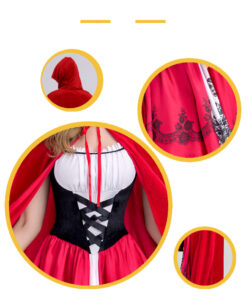Disfraz Halloween Caperucita Roja Sexy Con Capa, Deluxe