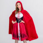 Disfraz Halloween Caperucita Roja Sexy Con Capa, Deluxe