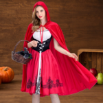Disfraz Halloween Caperucita Roja Sexy Con Capa, Deluxe