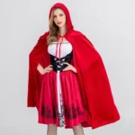 Disfraz Halloween Caperucita Roja Sexy Con Capa, Excelente Calidad