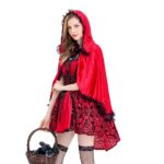 Disfraz Halloween Caperucita Roja Sexy Con Capa, Excelente Calidad