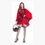 Disfraz Halloween Caperucita Roja Sexy Con Capa, Excelente Calidad