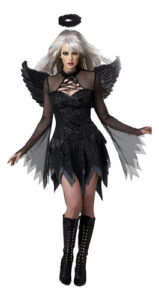 Disfraz Halloween Mujer Angel Negro Accesorios Varios