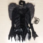 Disfraz Halloween Mujer Angel Negro Accesorios Varios