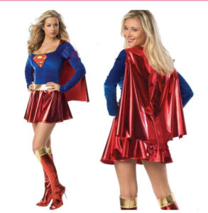 Disfraz Halloween Super Woman Super Girl Sexy Accesorios Incluidos