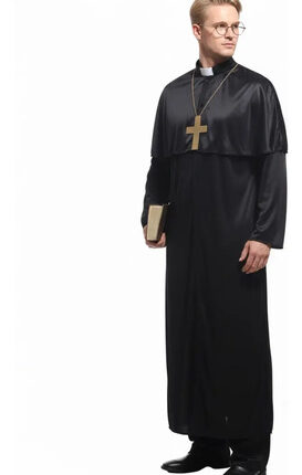 Disfraz Hombre De Sacerdote Sonata Disfraz Cura Halloween Incluye